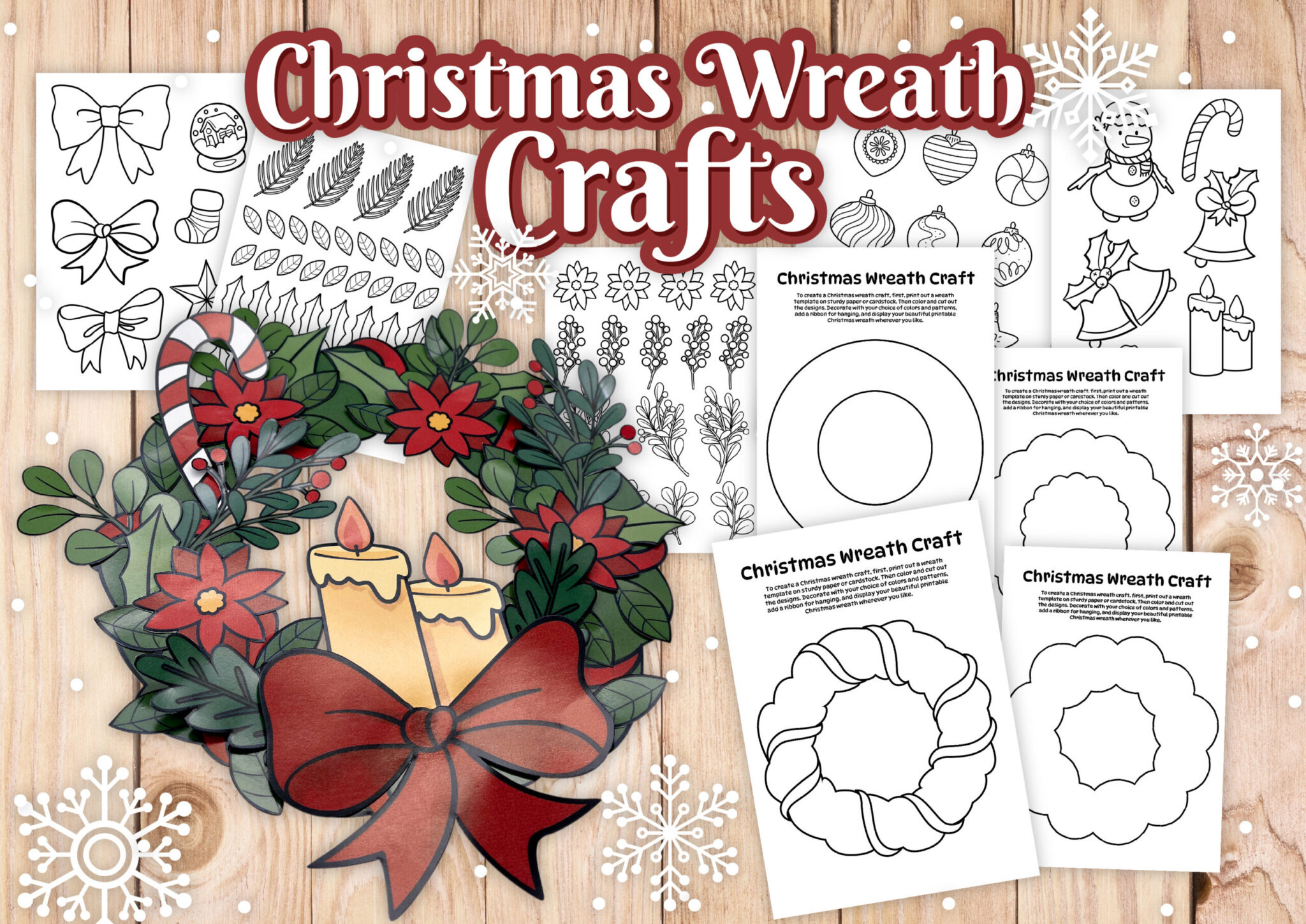 Christmas Wreath Craft - My Pinterventures with regard to Free Printable Paper Wreath Template