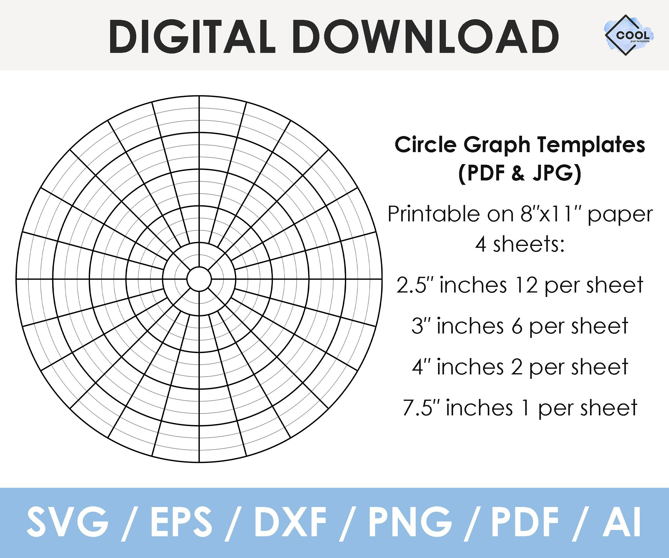 Circle Graph Template: Bead Pattern Paper (Digital Download) - Etsy for Printable Rosette Beading Graph Paper