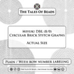 Circular Brick Stitch Graph Paper   Miyuki Delica 8/0 Actual Size Inside Printable Rosette Beading Graph Paper