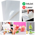 Clear Printable Vinyl For Inkjet Printer (Clear Sticker Paper | Waterproof  | 20 Sheets A4 (8.3”X11.7”) )   Transparent Inkjet Printable Vinyl Sticker In Clear Printable Sticker Paper Near Me