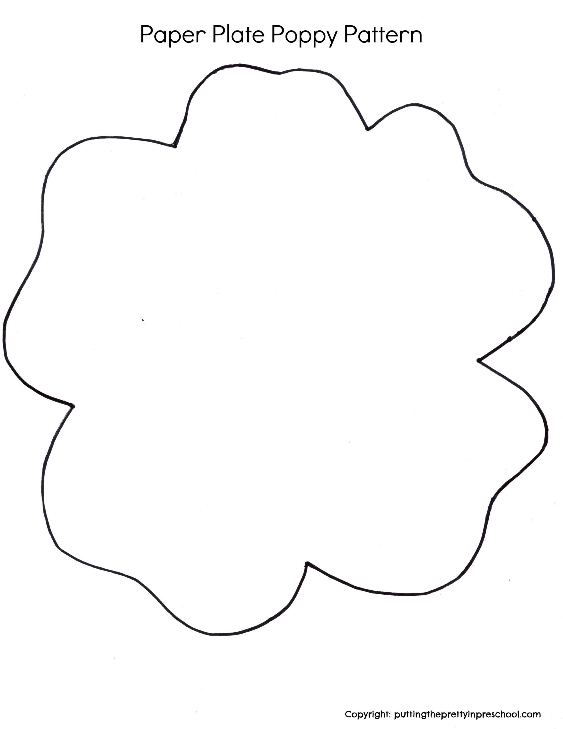 Coffee Filter Poppy Art in Printable Paper Poppy Template