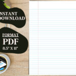 College Ruled Lined Paper   Blue Lined, Red Margin, Printable Note Paper,  Lined Sheets, Note Paper, Notebook Paper, Instant Download , Pdf For Printable Lined Paper