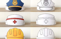 Community Helpers Crowns Coloring Printable - Kid Craft, Happy intended for Community Helpers Printable Paper Hats