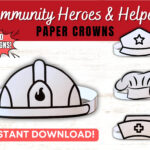 Community Helpers & Heroes Paper Crown Hats | Jobs And Careers With Regard To Community Helpers Printable Paper Hats Free Download