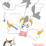 Cow Paper Model   Free Printable Paper Modelsanton Filonov Regarding Printable Paper Cow