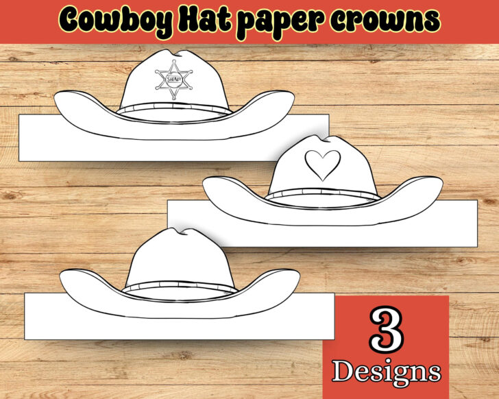 Printable Paper Cowboy Hat Template