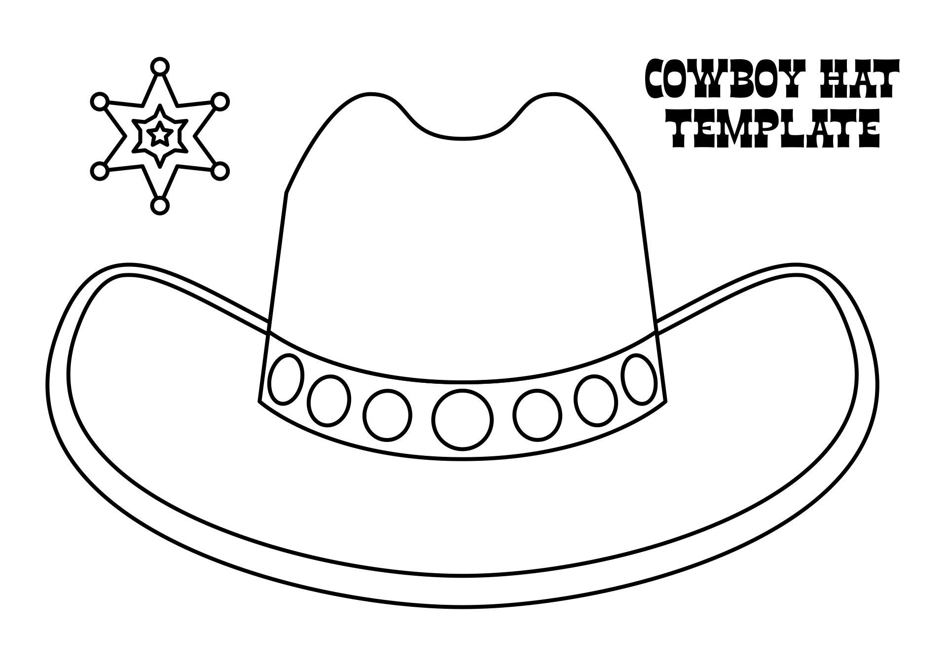 Cowboy Hat Template - 10 Free Pdf Printables | Printablee with Printable Paper Cowboy Hat Template