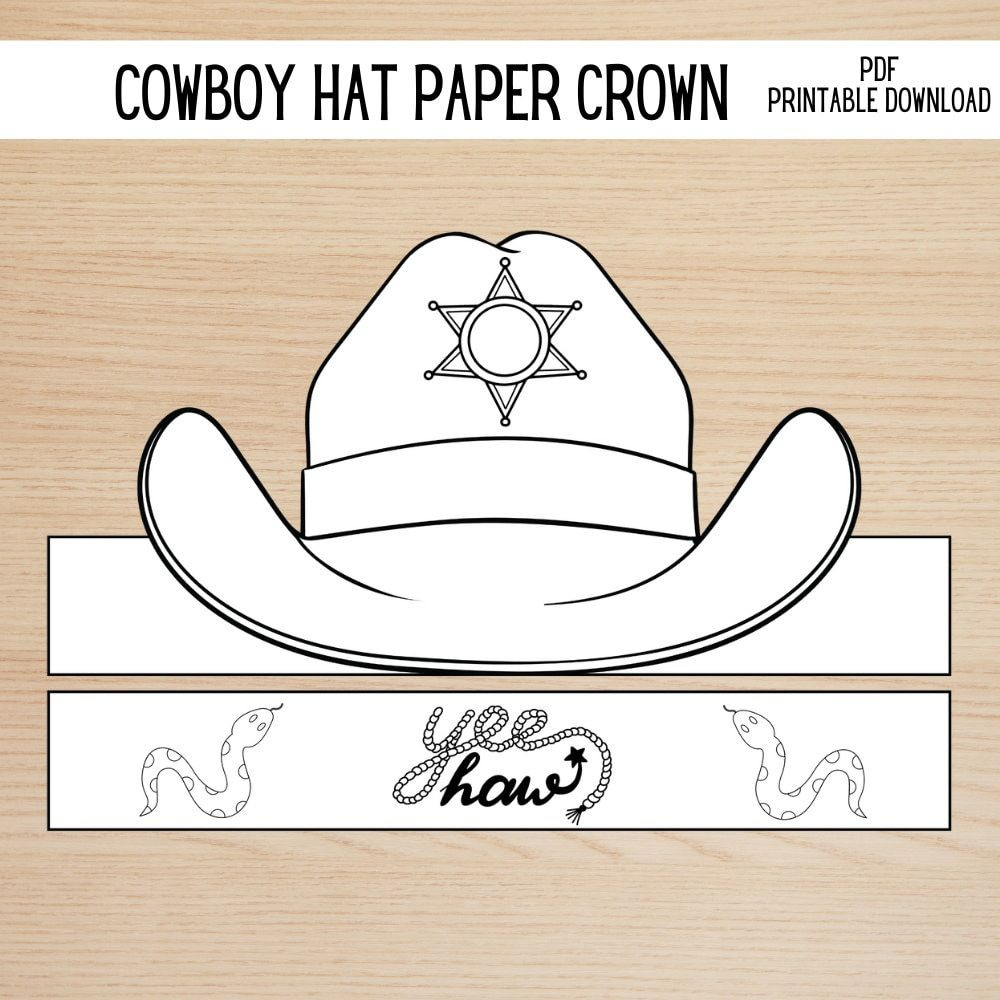 Cowboy Hat Template Free Printable - Shop On Pinterest throughout Printable Paper Cowboy Hat Template