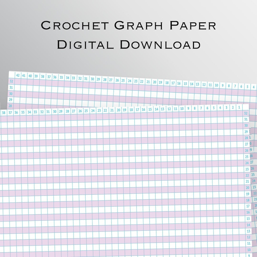 Crochet And Knitting Numbered Graph Paper | Crochet Graph Paper intended for Printable Crochet Graph Paper