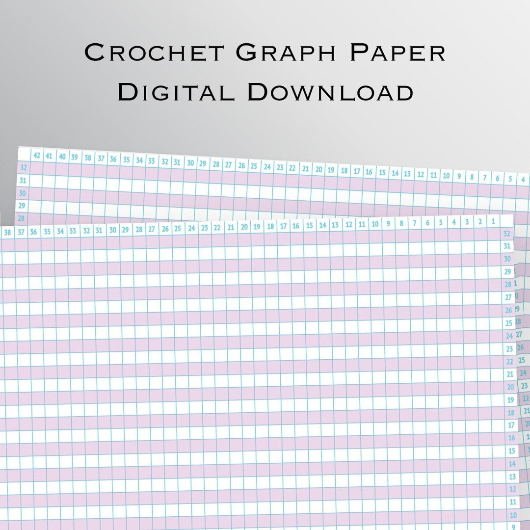 Crochet And Knitting Numbered Graph Paper | Crochet Graph Paper with Crochet Graph Paper Printable