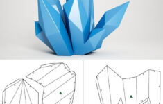 Crystal Papercraft: A Step-By-Step Tutorial within Printable Paper Crystal Template