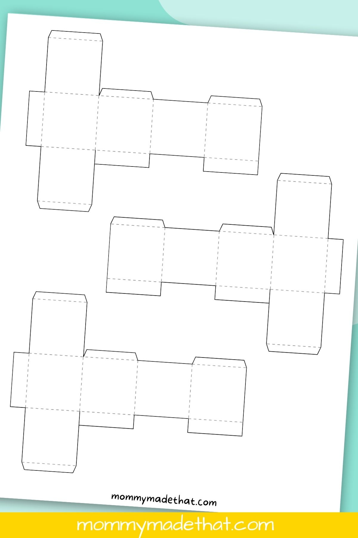 Cube Template (Free Printables!) for Printable Paper Cube Template