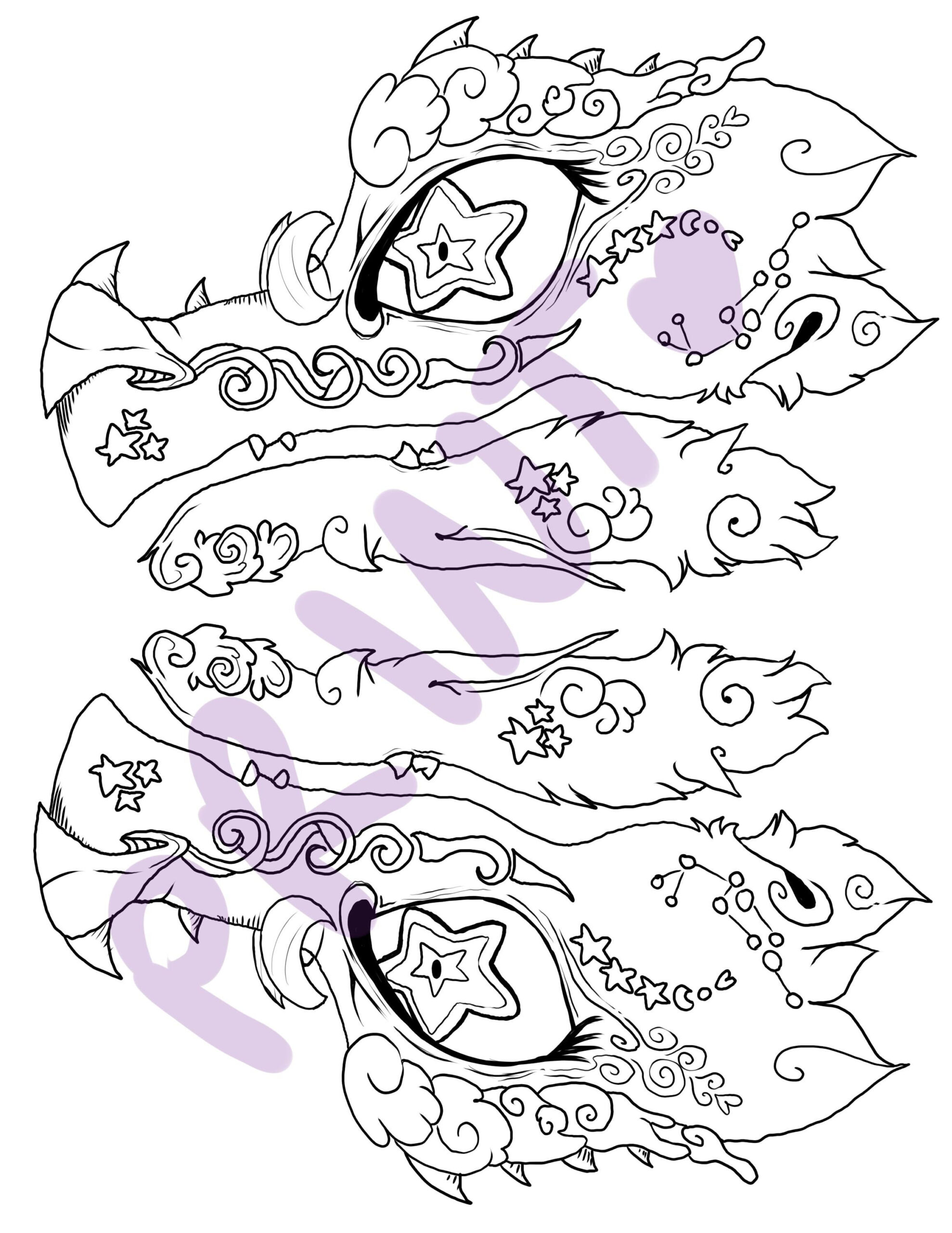 Customizable Space Theme Color Your Own Printable Paper Dragon throughout Printable Paper Dragon Ideas