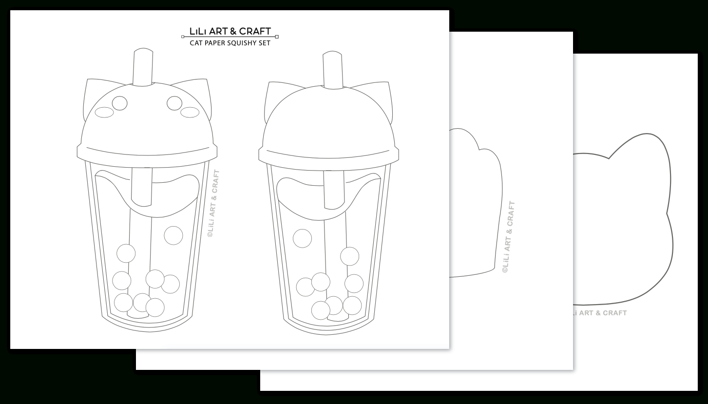 Cute Cat Paper Squishy Set – Lili Art Craft inside Paper Squishy Template Printable