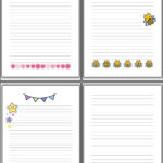 Cute Lined Paper Printable (13 Free Designs) | The Pink Craft Box With Free Printable Paper Templates