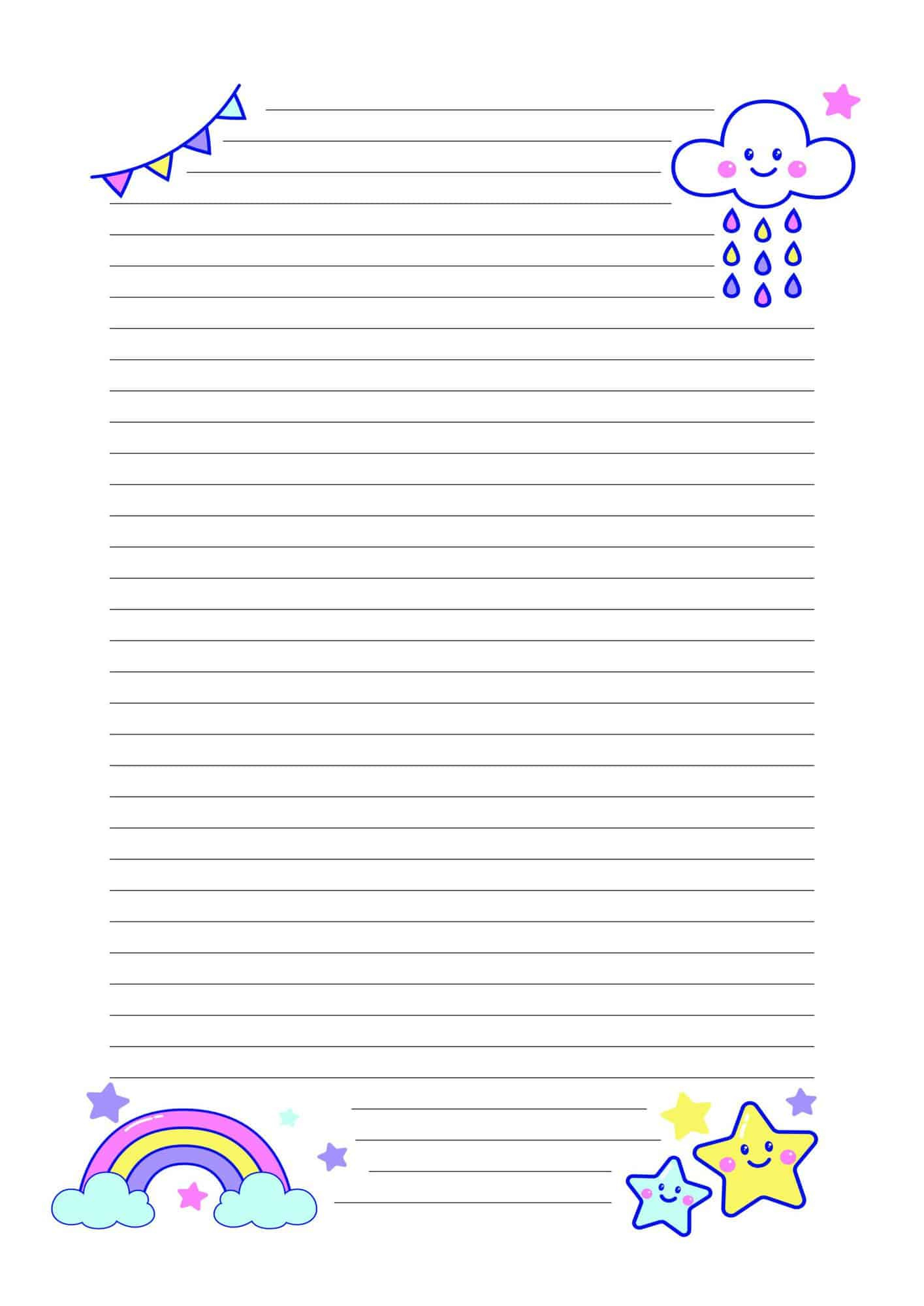 Cute Lined Paper Printable (13 Free Designs) | The Pink Craft Box with regard to Cute Printable Paper