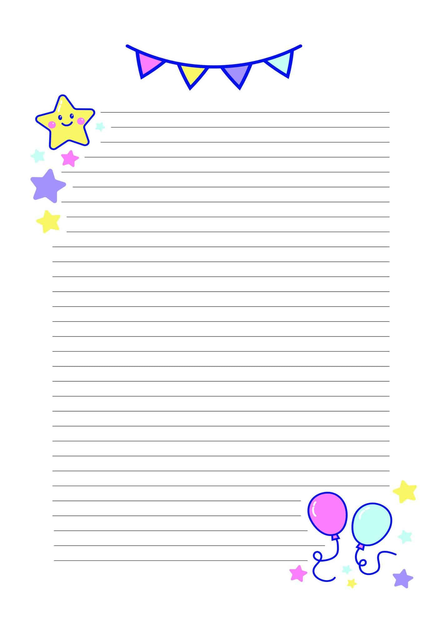 Cute Lined Paper Printable (13 Free Designs) | The Pink Craft Box within Pretty Printable Paper