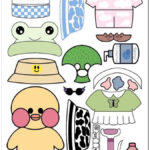 Cute Paper Duck   Perfect For Kids Crafts With Printable Paper Doll Duck