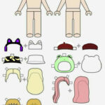 Cute Roblox Paper Doll Pertaining To Roblox Paper Doll Printable