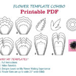 Digital Paper Flower Template Pdf Paper Flower Bundles Giant Paper For Printable Paper Flower Template