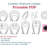 Digital Paper Flower Template Pdf Paper Flower Bundles Giant Paper For Printable Paper Flowers