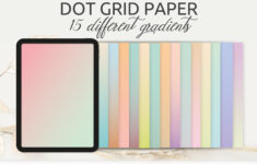 Digital Paper Pack - Dot Grid Paper, 15 Different Gradients, For in Digital Printable Paper