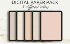 Digital Paper Pack - Warm Tones (5 Colors) With Different Grids inside Printable Paper Pack
