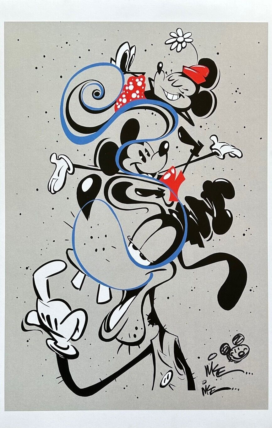 Disney Trio Paper Printmike Kunkel (Signed + Sketch) in Goofy Printable Paper