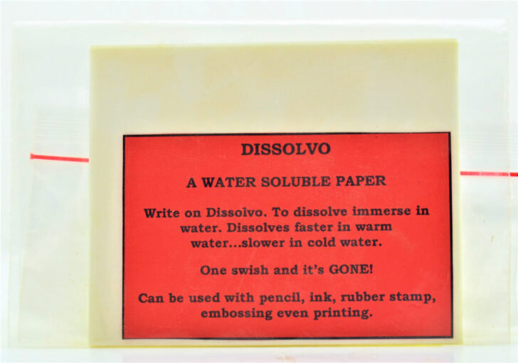 Printable Paper That Dissolves in Water