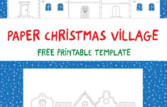 Diy Christmas Paper Village - Free Template for Printable Paper Christmas Village Template