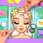 Diy Doll Makeup 💄 & Skin Care + Printables | Paper Doll Book Within Printable Paper Doll Face