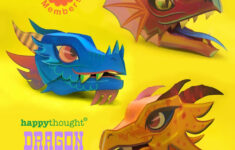 Diy Dragon Hand Puppet Craft. Get Crafty Today • Happythought inside Printable Paper Dragon Puppet