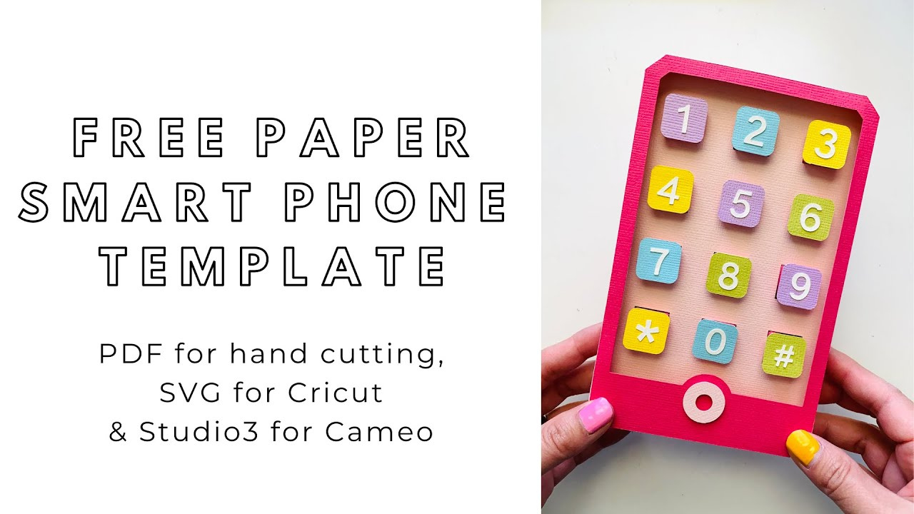 Diy Easy 3D Paper Craft Project - Cute Kawaii Smart Phone Paper Toy - Free Handmade Templates for Printable Paper Phone