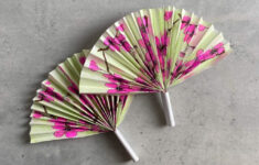 Diy Japanese Fans For Girls' Day (Hinamatsuri) - Raising Veggie Lovers intended for Printable Paper Fans