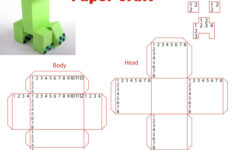 Diy Minecraft Creeper Paper Craft Template with Minecraft Printable Paper