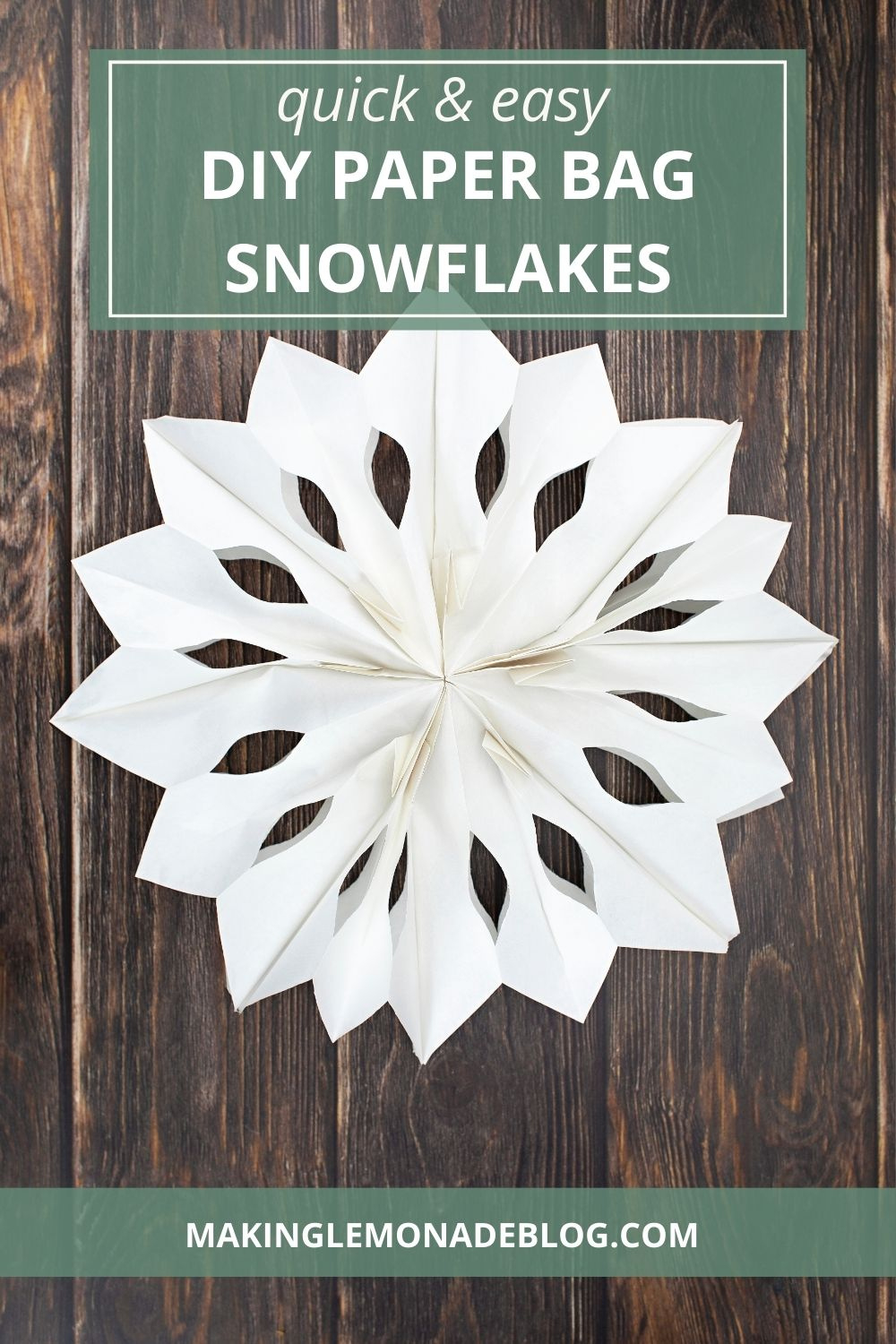 Diy Paper Bag Snowflakes (Easy Diy Christmas Decoration) with Printable Paper Bag Snowflake Template Free Download