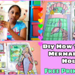 Diy Paper Mermaid Doll House🤩 ⭐ Quiet Book Made With Paper /Free  Printables | Kate Made Easy Crafts Within Kate Made Printable Paper Doll House