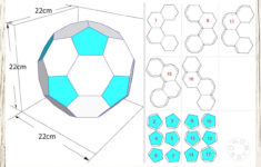 Diy Paper Soccer Ball, 3D Papercraft Template (Pdf) regarding Printable Paper Soccer Ball Template
