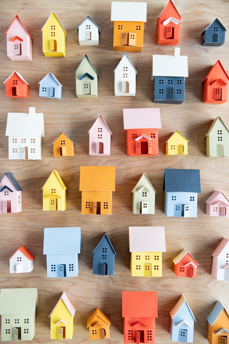 Diy Paper Village Wreath – Free Cut Files And Printable Templates! with Printable Paper Village