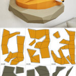 Diy Papercraft Fox On A Rock. Template (Download) : R/Crafts Inside Printable Paper Crafts Free