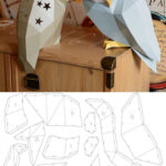 Diy Papercraft Pdf Template For Creating 3D Dragon On A Rock From Intended For Printable Paper Art