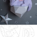 Diy Papercraft Pdf Template For Creating 3D Dragon On A Rock From Pertaining To Dragon Printable Paper