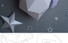 Diy Papercraft Pdf Template For Creating 3D Dragon On A Rock From pertaining to Dragon Printable Paper