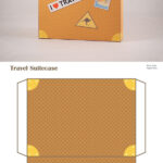 Diy Printable Travel Suitcase With Address Tag   M. Gulin In Free Printable Paper Suitcase Template