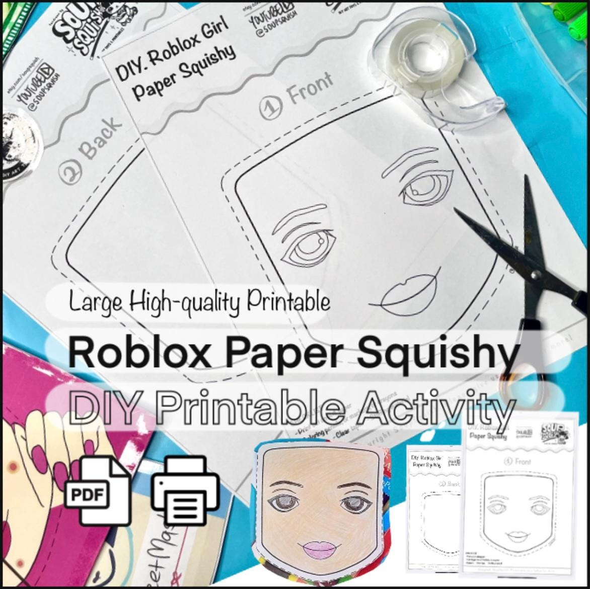 Diy Roblox Papier Squishy Printable | Baddie Paper Doll Vorlage intended for Printable Paper Squishy