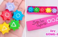 Diy Squid Game Gonggi / How To Make / Paper Craft / 5 Minute Crafts /Craft  With Paper/ Art And Craft with Printable Paper Gonggi