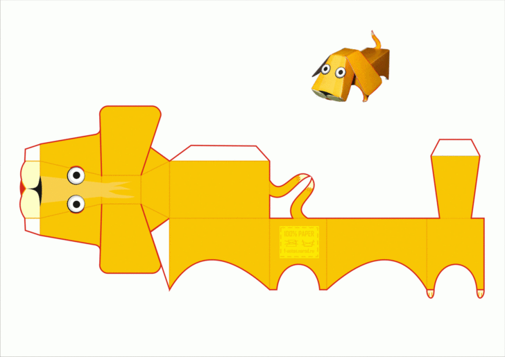 Printable Paper Dog Template