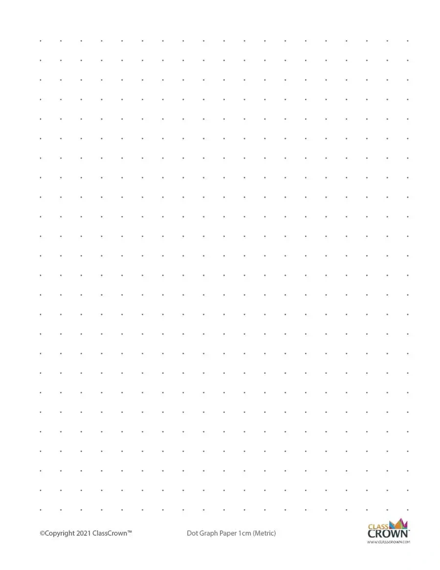 Dot Graph Paper: 1 Cm - Specialty Paper | Classcrown throughout Centimeter Dot Grid Paper Printable