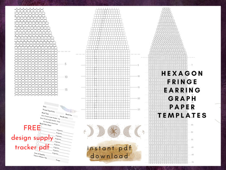 Earring Template Free Printable Brick Stitch Earring Graph Paper