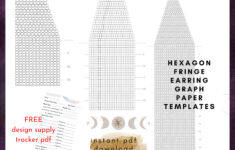 Double Brick Stitch Fringe Earring Graph Paper Template For Delica with Free Printable Brick Stitch Earring Graph Paper
